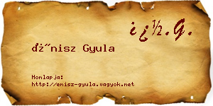 Énisz Gyula névjegykártya