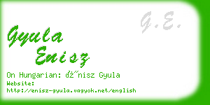 gyula enisz business card